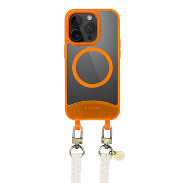 Smart Case Neon OrangeX | Makramee Handykette NATURE