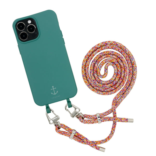 Smart Case PETROL | Karabiner-Kordel BUNT