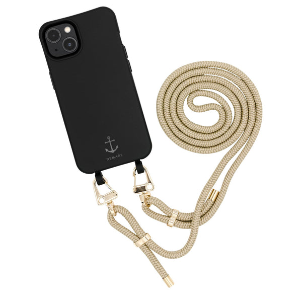 Smart Case SCHWARZ | Karabiner-Kordel BEIGE