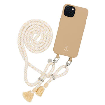 Smart Case BEIGE & Boho Kordel HONEY