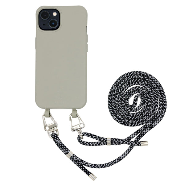 Smart Case TAUPEGRAU | Karabiner-Kordel REFLEKT DUNKEL