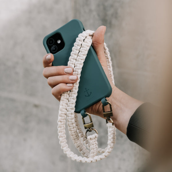 Smart Case PETROL | Handyband Makramee NATURE