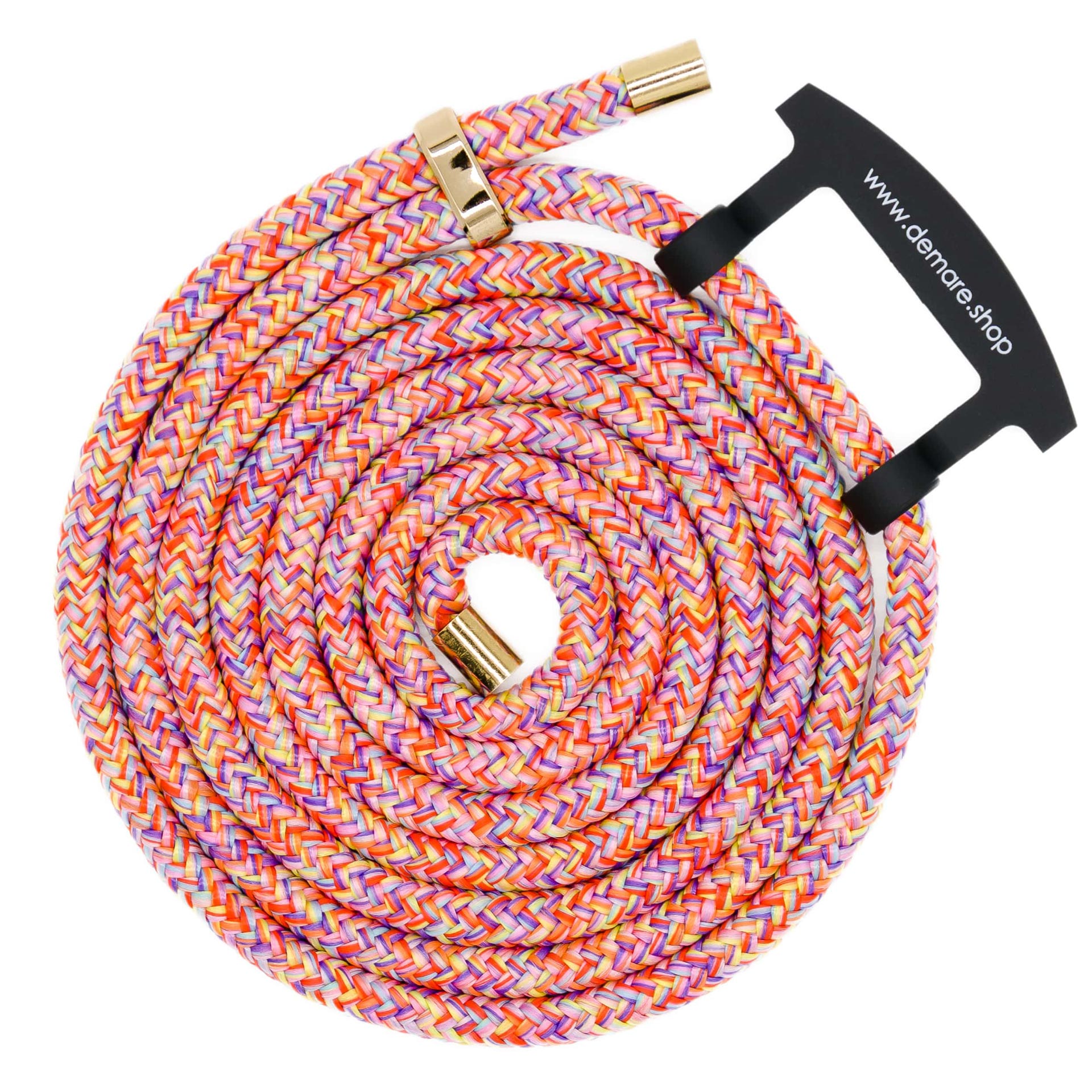 Handykordel, Handykette mit Karabiner, rosa bunt, Demare