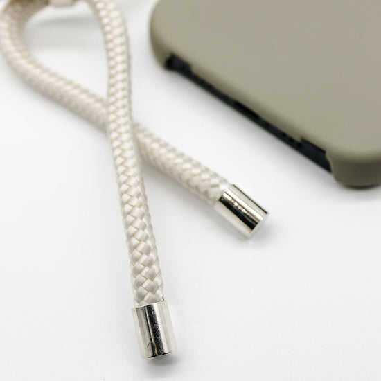 Handyhülle mit Band, Handyhülle mit Kette, Handyhülle nachhaltig, Handyhülle iphone, taupe grau