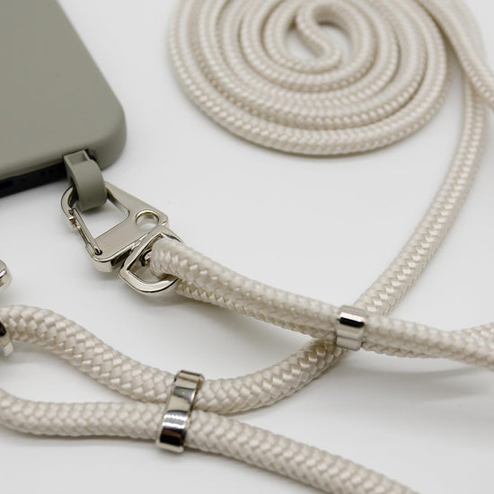Handyhülle mit Band, Handyhülle mit Kette, Handyhülle nachhaltig, Handyhülle iphone, taupe grau