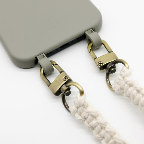 Handyhülle, Handykette, Handyhülle mit Kette, taupegrau, DEMARE