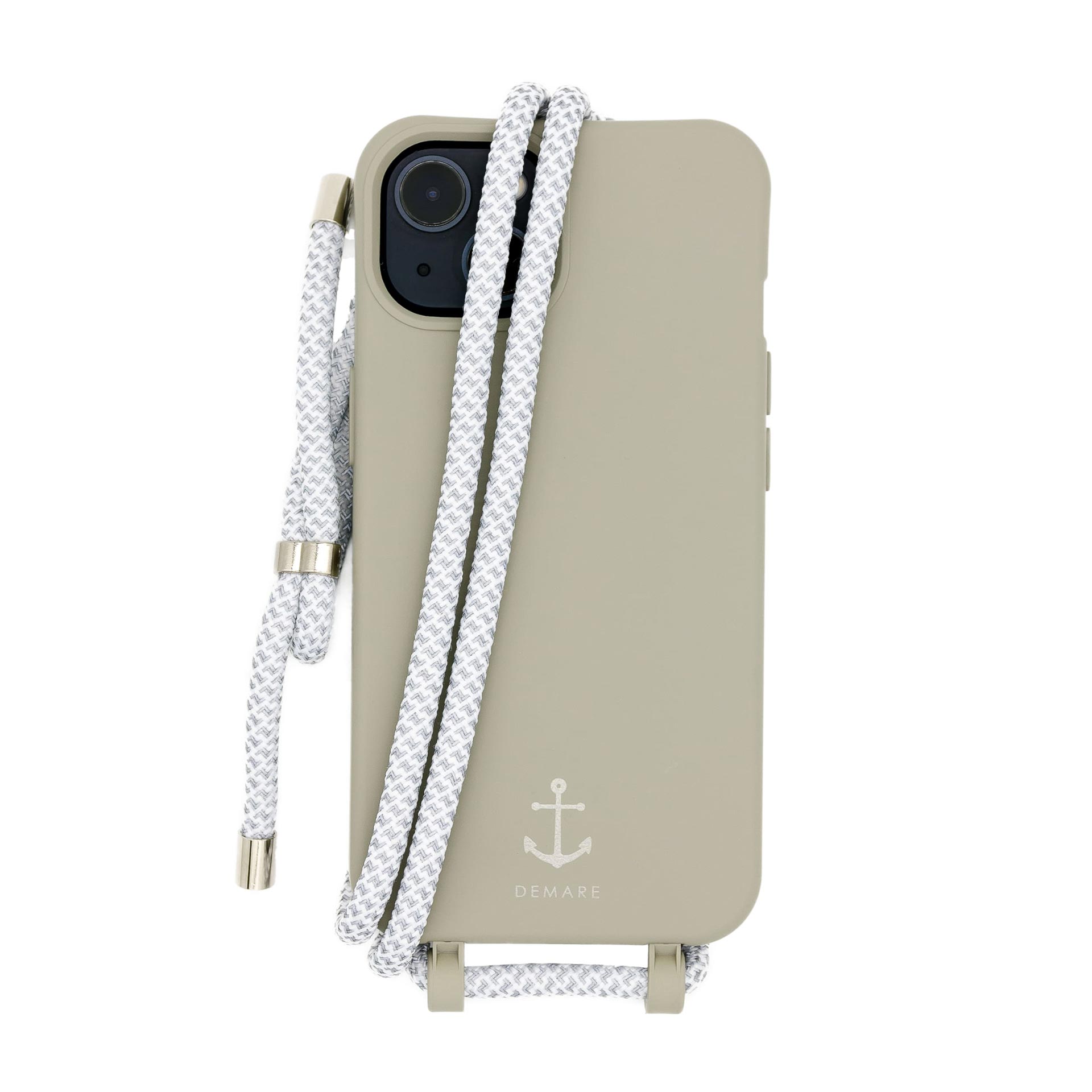 Handyhülle mit Band, Handyhülle mit Kette, Handyhülle nachhaltig, Handyhülle iphone, taupe grau